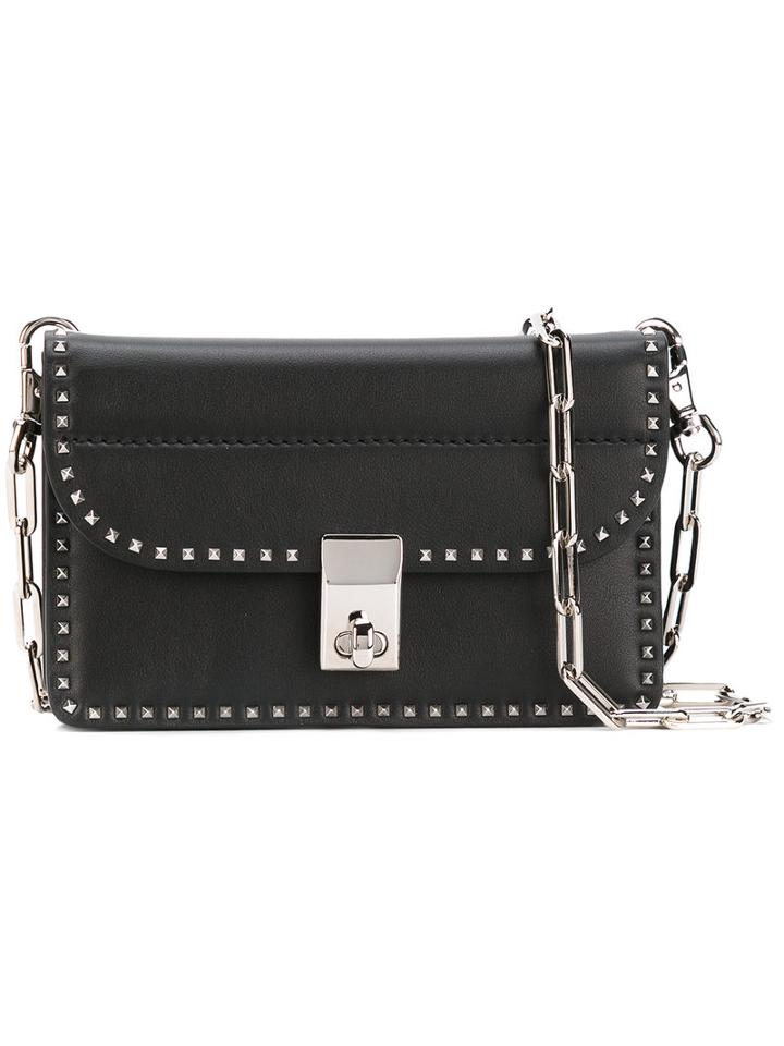 Valentino - Valentino Garavani Rockstud Shoulder Bag - Women - Calf Leather/metal (other) - One Size, Black, Calf Leather/metal (other)