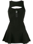 Diesel Flouncy Knit Dress With Cut-out Back - Black