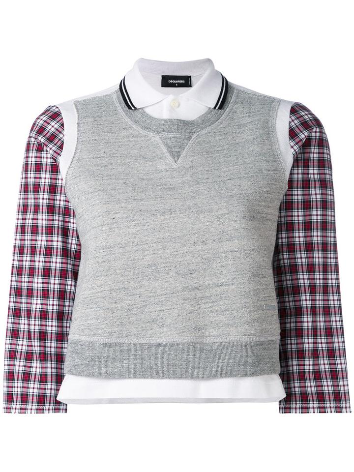 Dsquared2 - Shirt Vest Top - Women - Cotton - Xs, Grey, Cotton