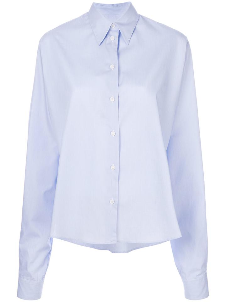 Mm6 Maison Margiela - Loose-fit Shirt - Women - Cotton - 42, Blue, Cotton