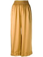 Forte Forte Cropped Wide-leg Trousers, Women's, Size: I, Yellow/orange, Viscose/cupro