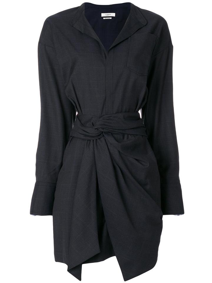 Isabel Marant Étoile - Étoile Wrap Dress - Women - Virgin Wool - 38, Blue, Virgin Wool