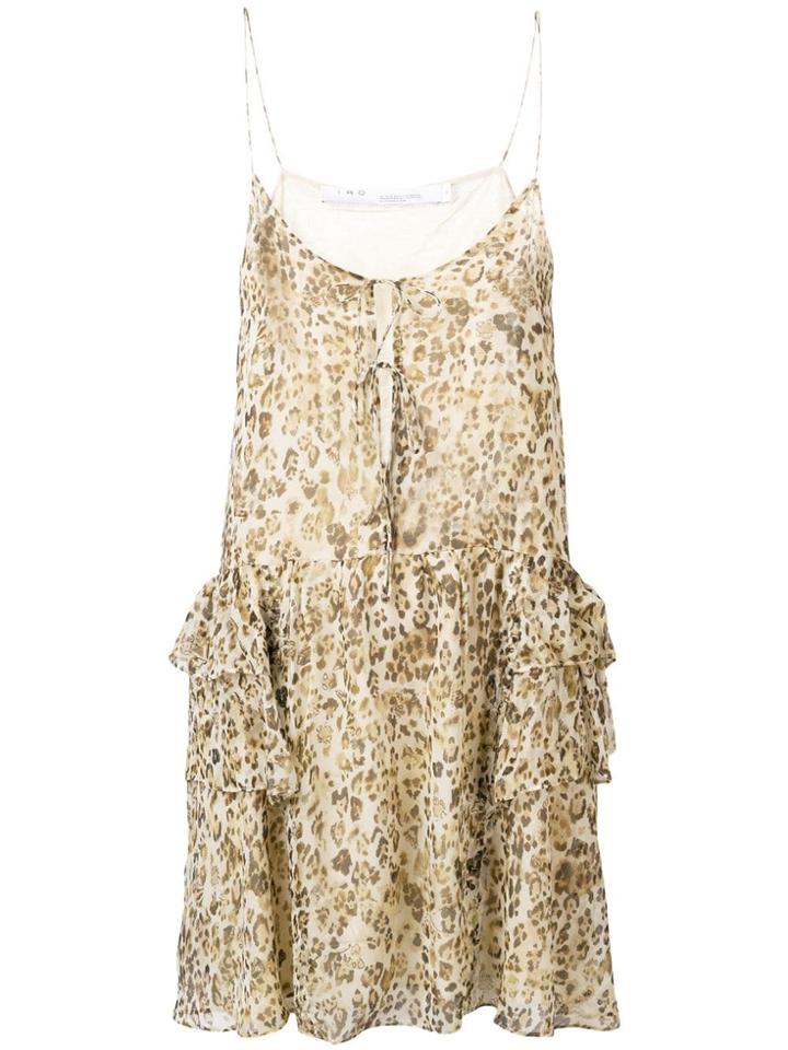 Iro Ruffled Leopard Print Dress - Neutrals