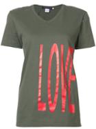 Harvey Faircloth - Love Print T-shirt - Women - Cotton - L, Green, Cotton