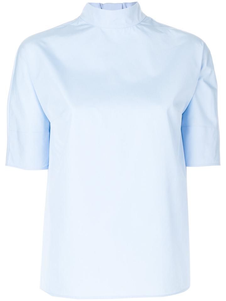 Prada Tie Neck Blouse - Blue