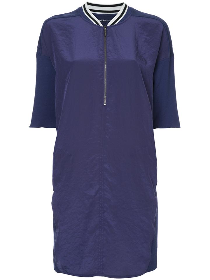 Marc Cain Bomber Style Mini Dress - Blue