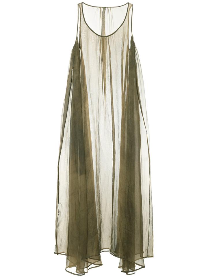 Uma Wang Long Flared Dress - Brown