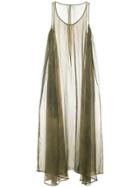 Uma Wang Long Flared Dress - Brown