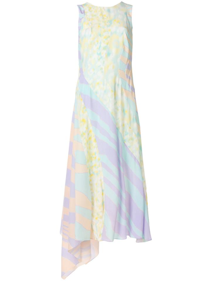 Roberto Cavalli Shadow Zebra Dress - Blue