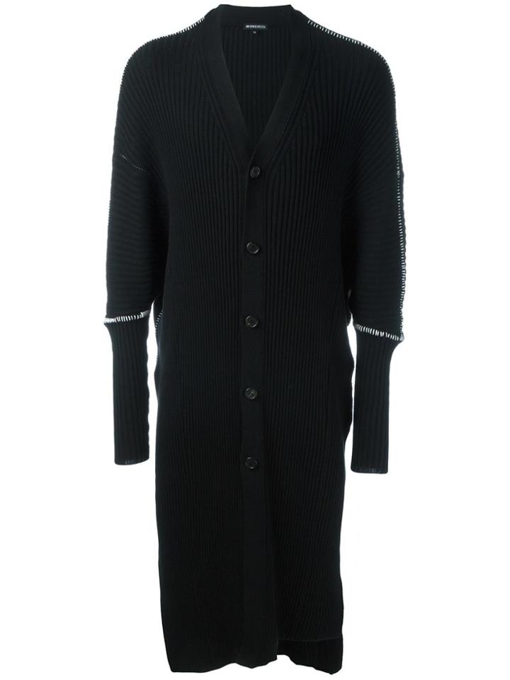 Ann Demeulemeester Rib Knit Cardigan - Black