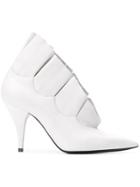 Casadei Ruffled Slip-on Boots - White