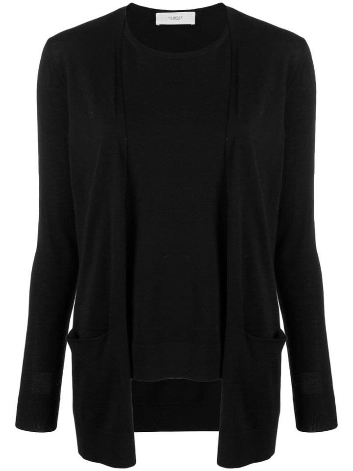 Pringle Of Scotland Trompe Slim-fit Twinset - Black