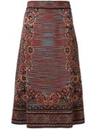 M Missoni Floral Knit A-line Skirt - Multicolour