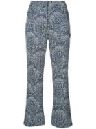 Erdem - 'valary' Trousers - Women - Silk/polyester/spandex/elastane - 4, Grey, Silk/polyester/spandex/elastane