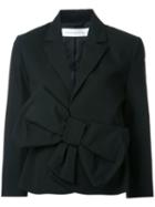 Victoria Victoria Beckham Front Bow Blazer, Women's, Size: 10, Black, Cotton/wool