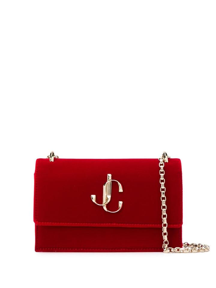 Jimmy Choo Logo Shoulder Bag - Red