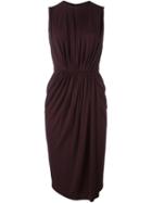 Givenchy Smocked Waist Dress, Women's, Size: 42, Pink/purple, Polyamide/spandex/elastane/viscose