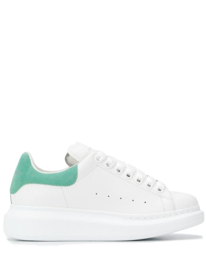 Alexander Mcqueen Suede-paneled Sneakers - White