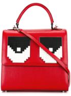 Les Petits Joueurs Alex Trompe L'oeil Tote, Women's, Red, Calf Leather/acrylic