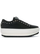 Versace Platform Lace-up Sneakers - Black