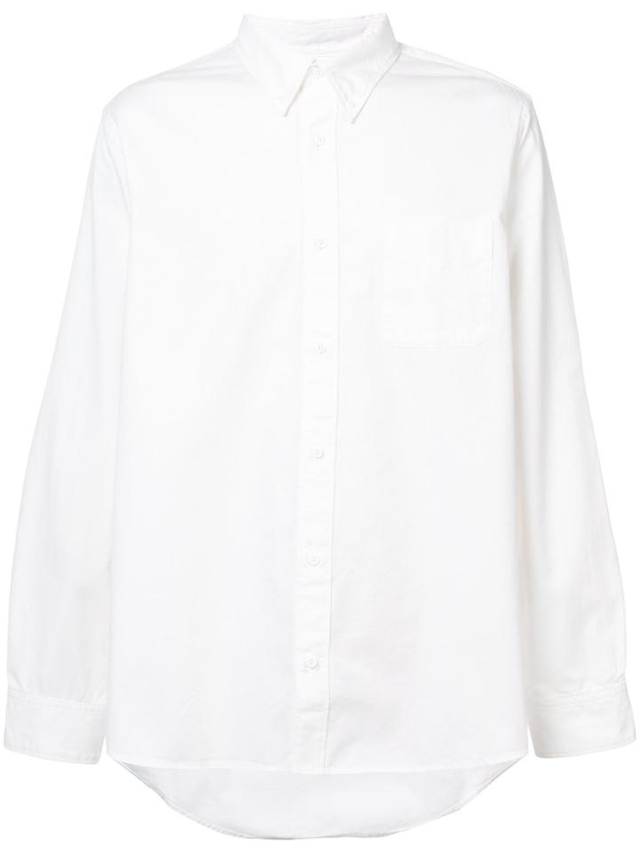 Visvim Contrast Elbow-patch Shirt - White