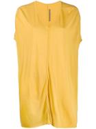 Rick Owens Lilies Long V-neck T-shirt - Yellow