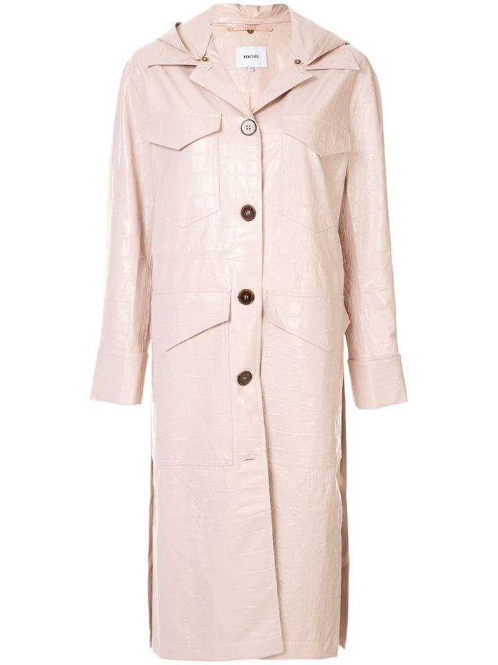 Nanushka Hooded Duster Coat - Pink