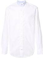 Gitman Vintage Banded Collar Shirt, Men's, Size: Xl, White, Cotton