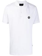 Philipp Plein Logo Printed Polo Top - White