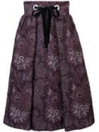 Suno Drawstring Paisley Print Skirt