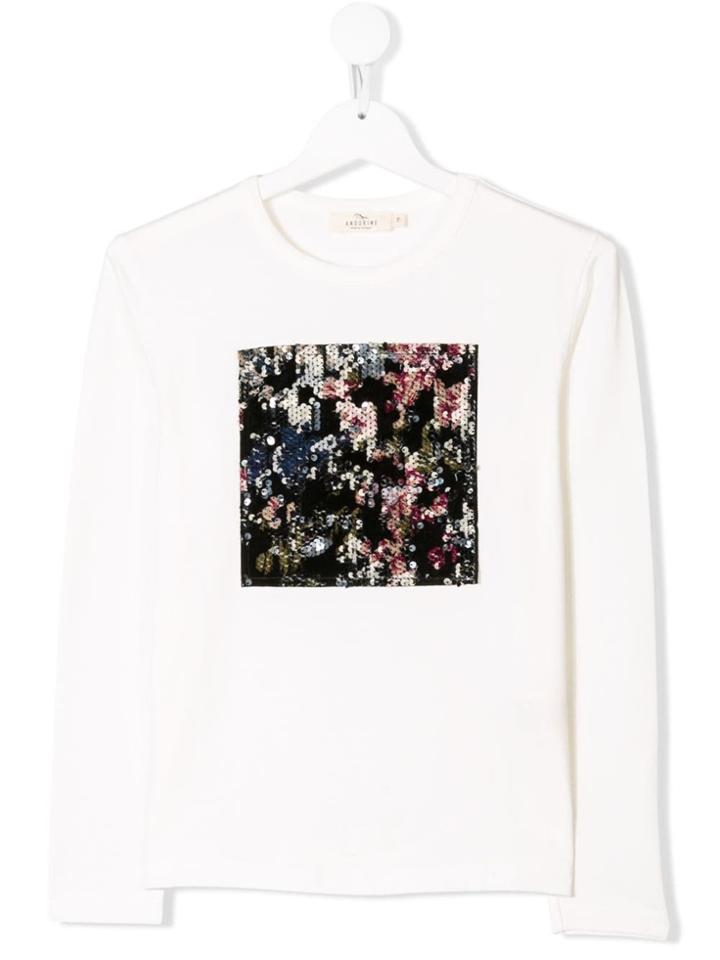 Andorine Teen Embellished Long Sleeve T-shirt - Neutrals