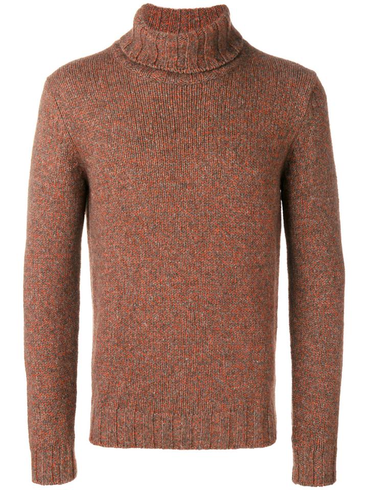 Lardini Roll Neck Jumper - Brown