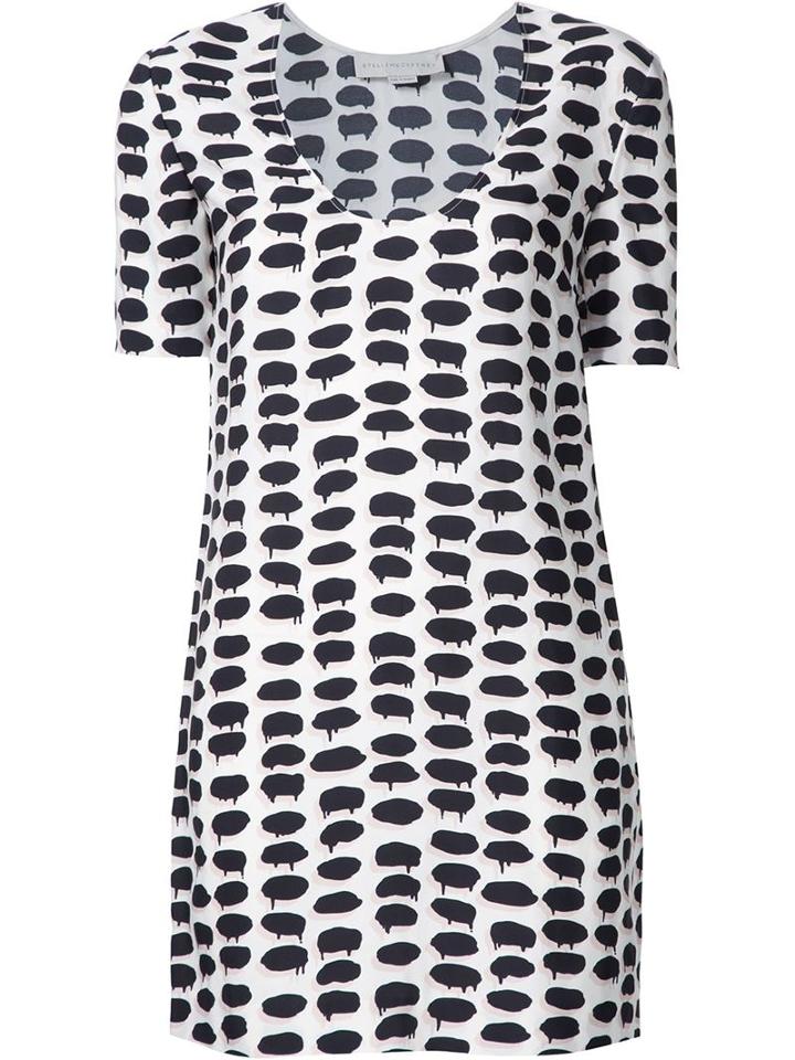 Stella Mccartney Printed Dress, Women's, Size: 44, White, Viscose