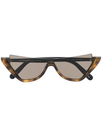 Courrèges Eyewear Geometric-frame Sunglasses - Black