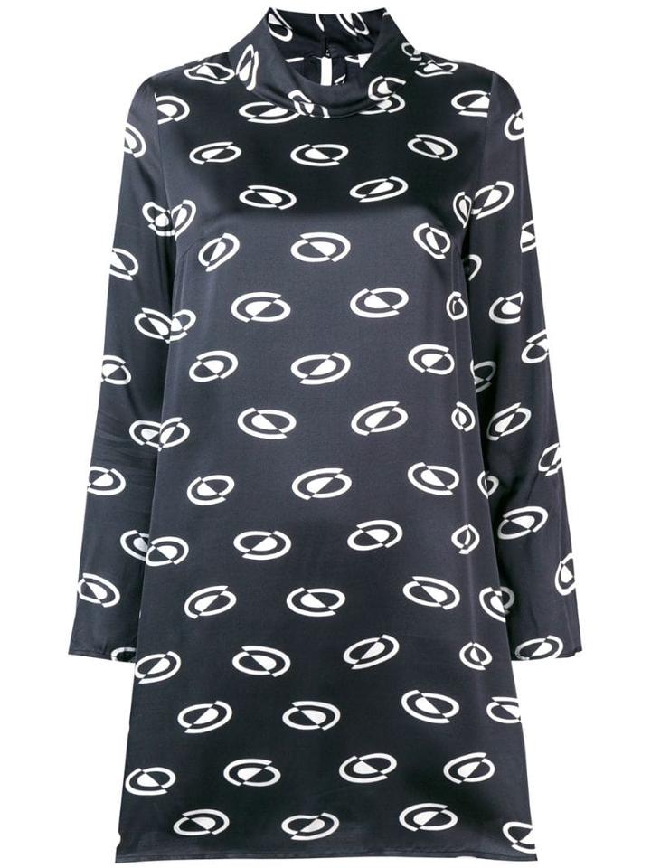 Rixo Bardot Space Age Spot Dress - Black