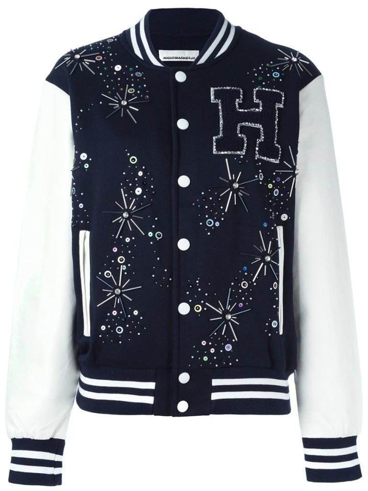 Night Market 'night Market' Bomber Jacket - Blue