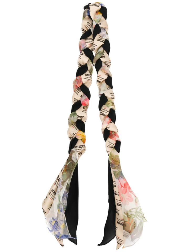 Gucci Gucci Invite And Floral Print Braided Headband - Multicolour