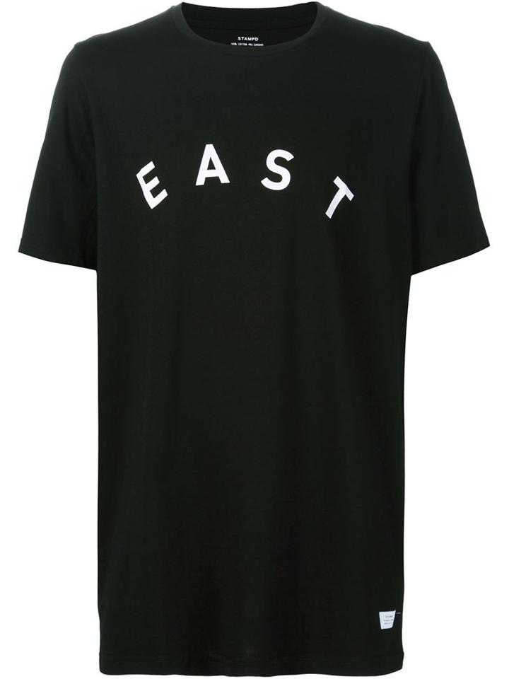 Stampd East Print T-shirt, Men's, Size: S, Black, Cotton