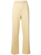Moncler Metallic Flared Trousers - Gold