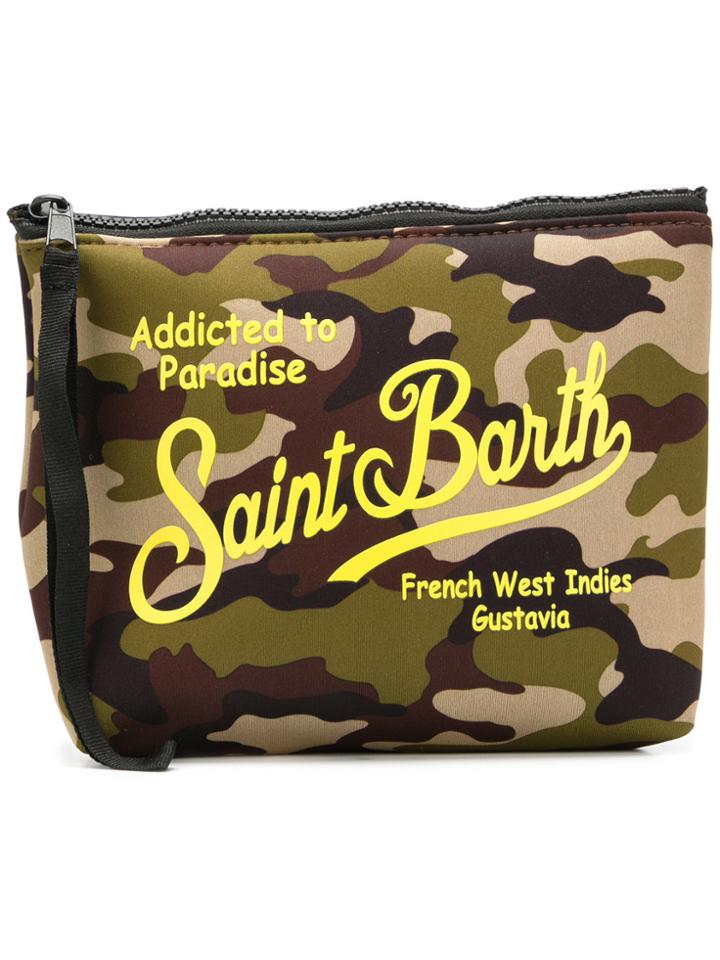 Mc2 Saint Barth Camouflage Print Wash Bag - Green
