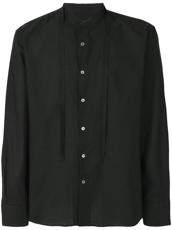 Ann Demeulemeester Grise Band Collar Shirt - Black