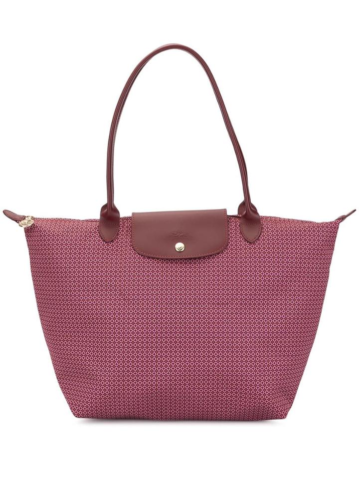 Longchamp Large Printed Shoulder Bag - Pink