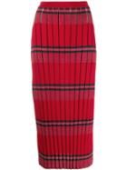 Marni Ribbed Wool Skirt - Red
