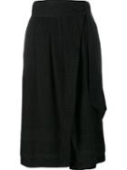 Cecilie Copenhagen Abalone Cotton Midi Skirt, Women's, Size: 000, Black, Cotton