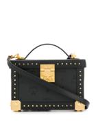 Mcm Monogram Box Tote - Black