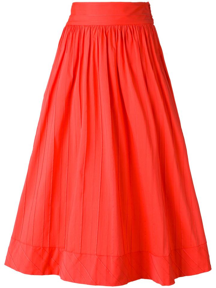 Blumarine Pleated Skirt, Women's, Size: 44, Pink/purple, Cotton/spandex/elastane/polyamide