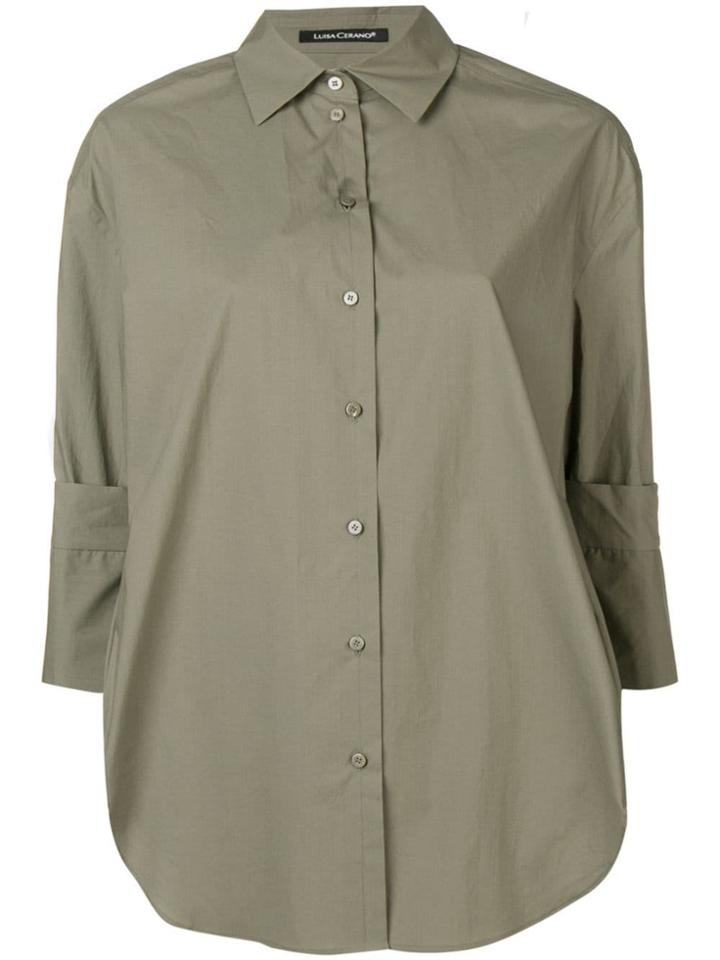 Luisa Cerano Three-quarter Sleeve Shirt - Green