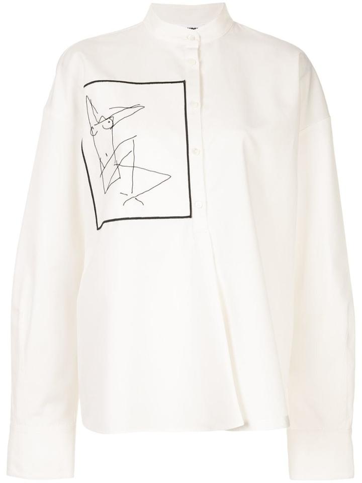 Jil Sander Graphic Printed Shirt - White