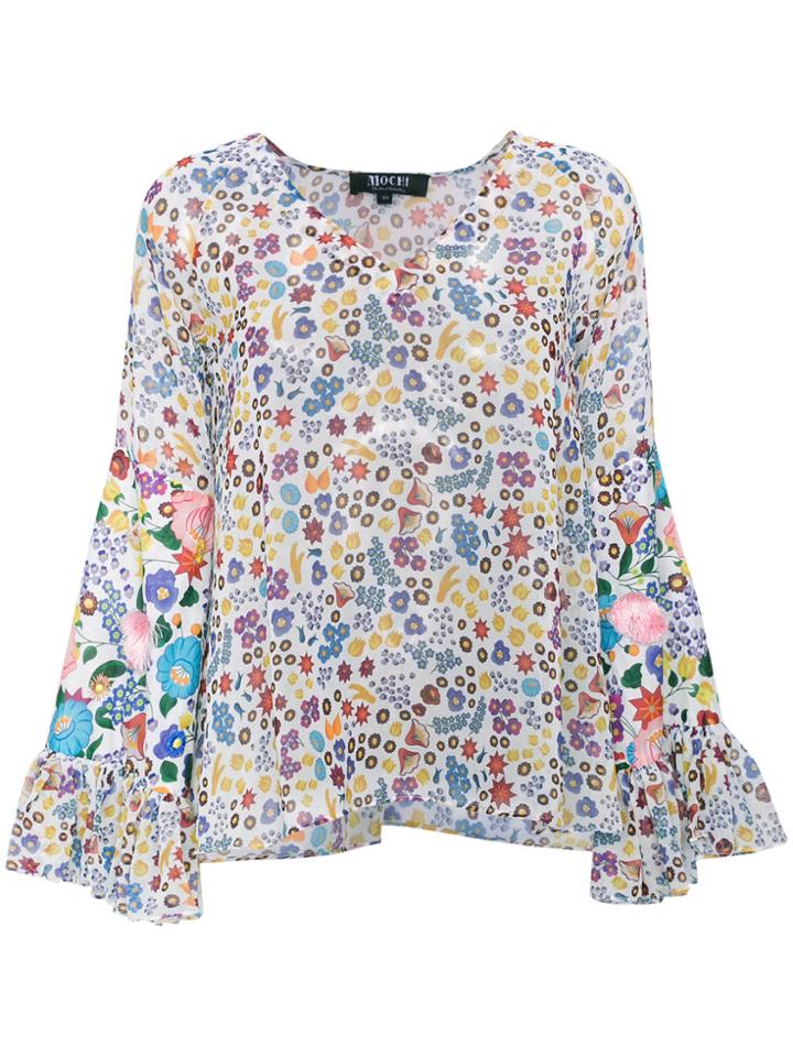 All Things Mochi Lena Floral Print Blouse - Multicolour