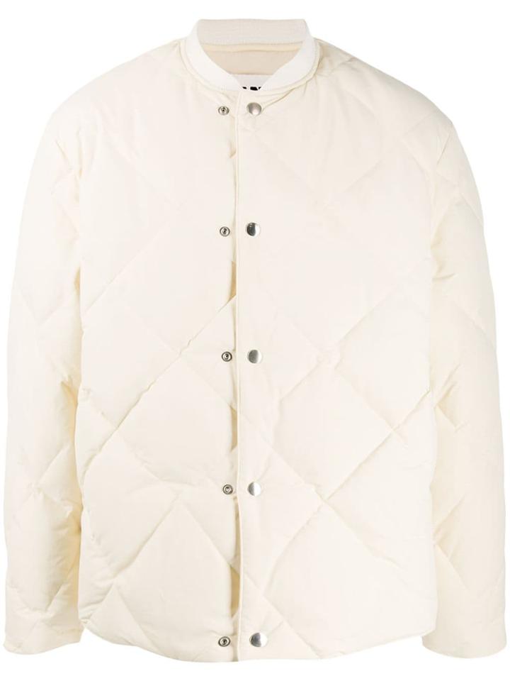 Jil Sander Padded Bomber Jacket - White